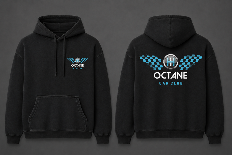 Lavant Oversize Hoodie Vintage Black - Miami Blue