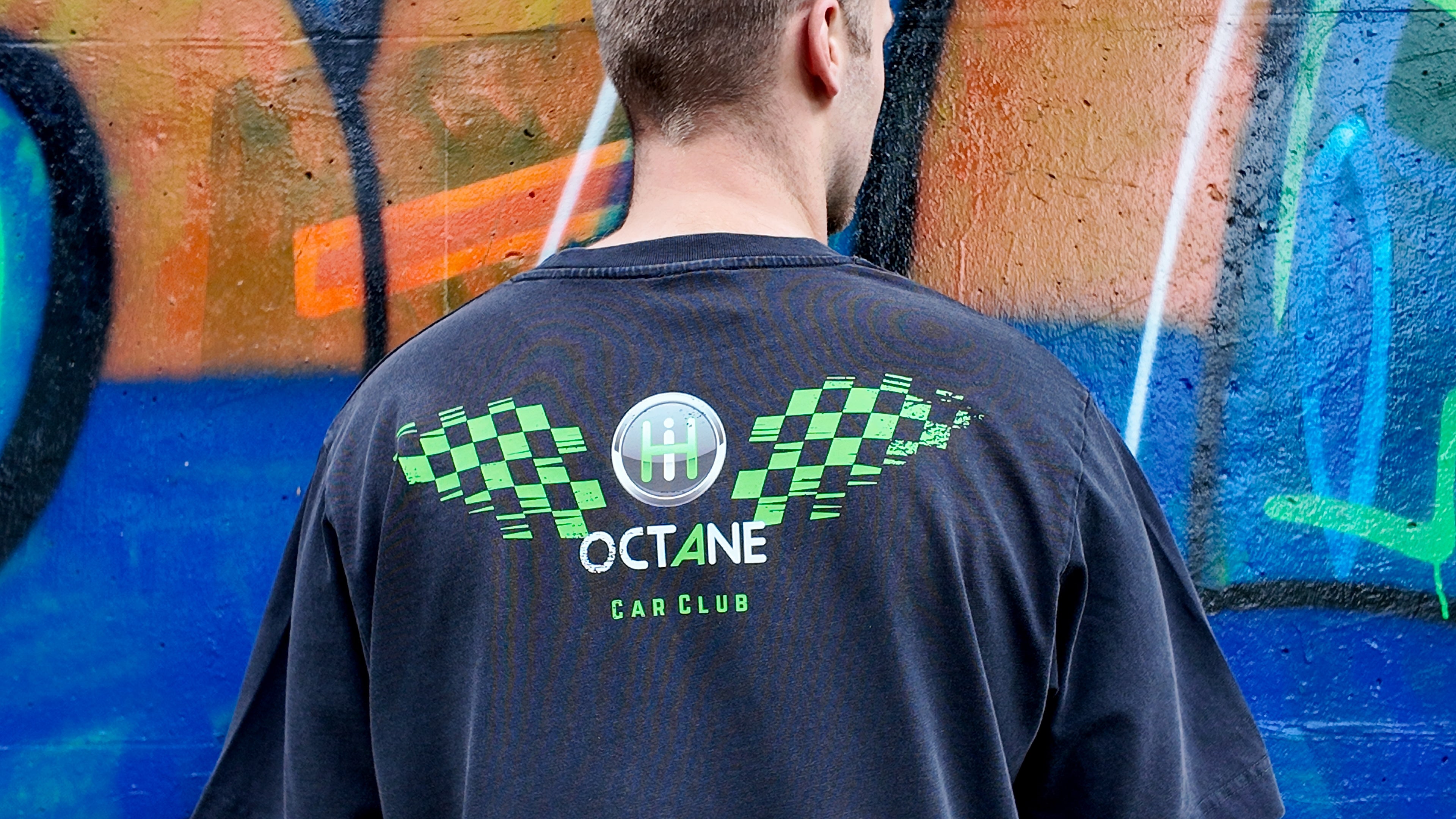 The Hi-Octane RS Wing Black T-Shirt - RS Green