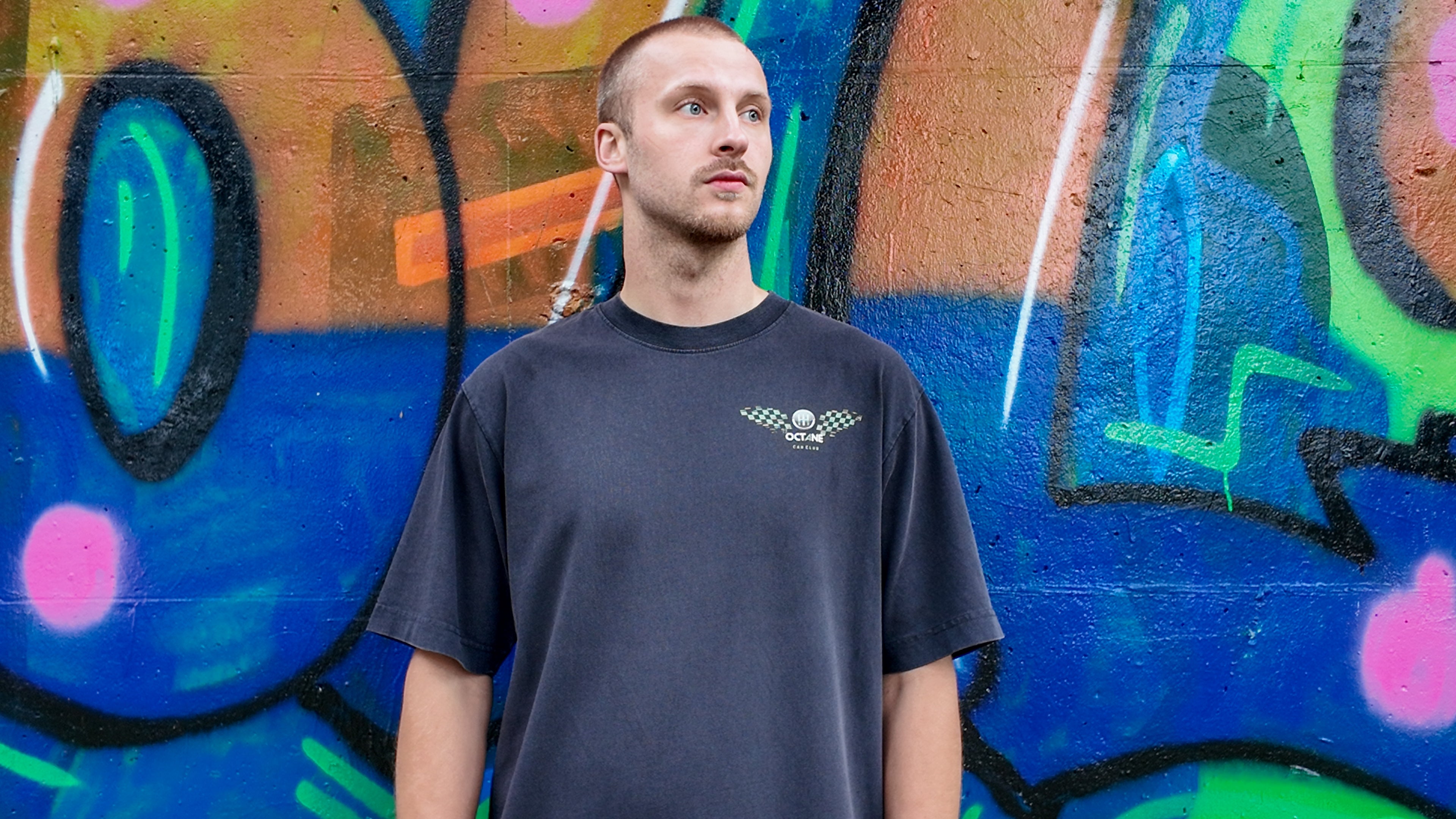 Hi-Octane Military Wing Vintage Tee - Military Green