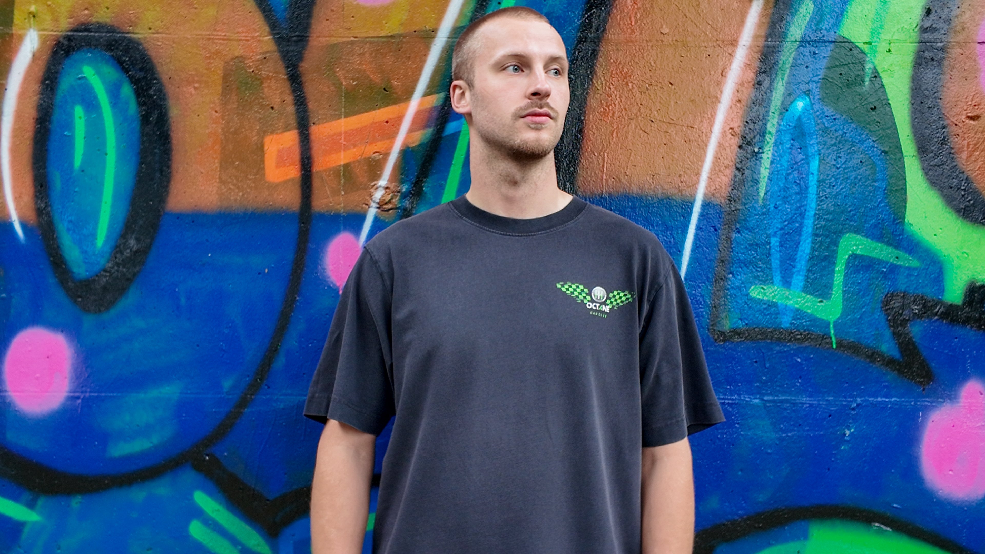The Hi-Octane RS Wing Black T-Shirt - RS Green