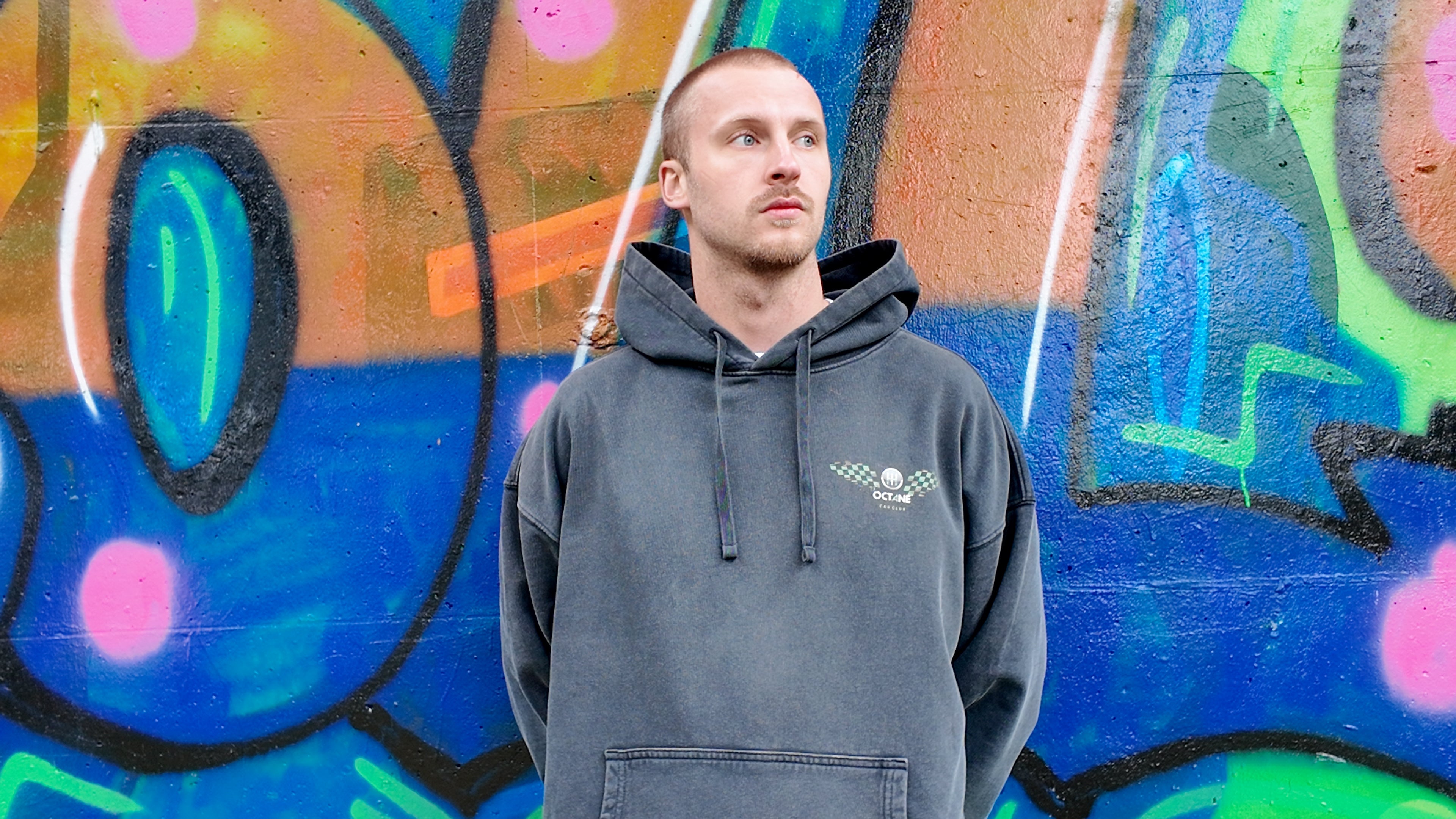 Lavant Oversized Hoodie Vintage Black - Military Green
