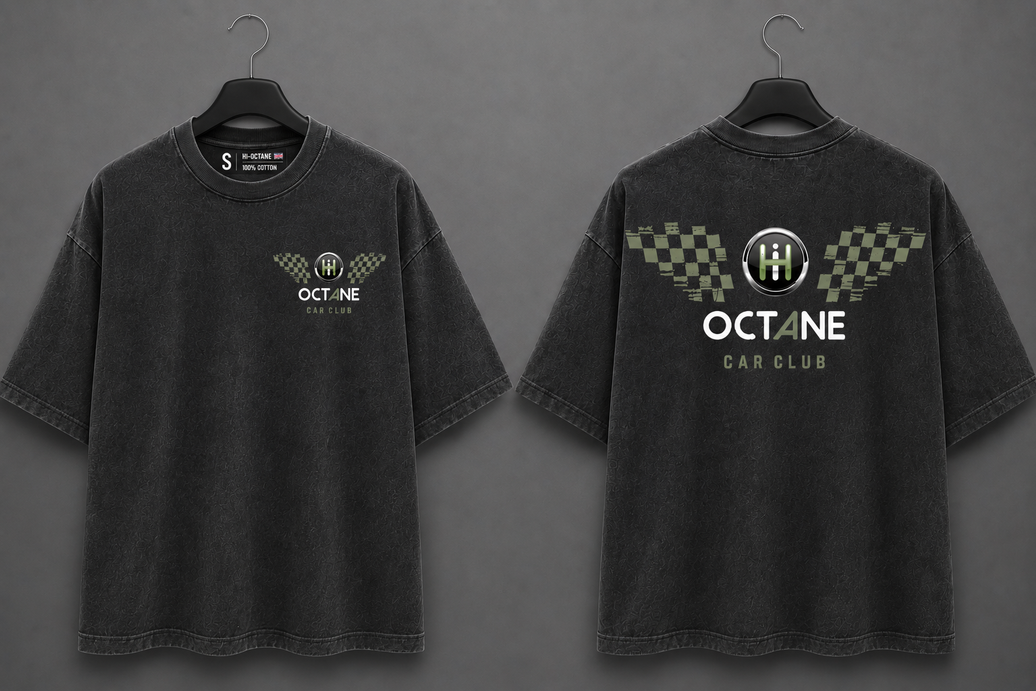 Hi-Octane Military Wing Vintage Tee - Military Green