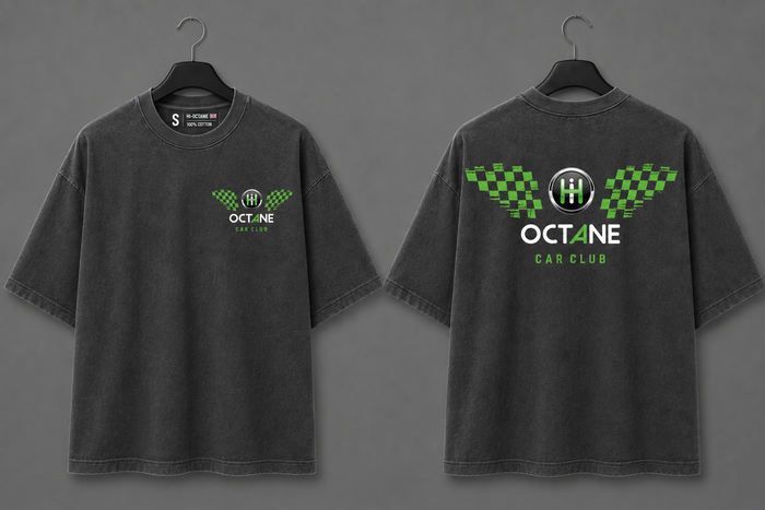The Hi-Octane RS Wing Black T-Shirt - RS Green