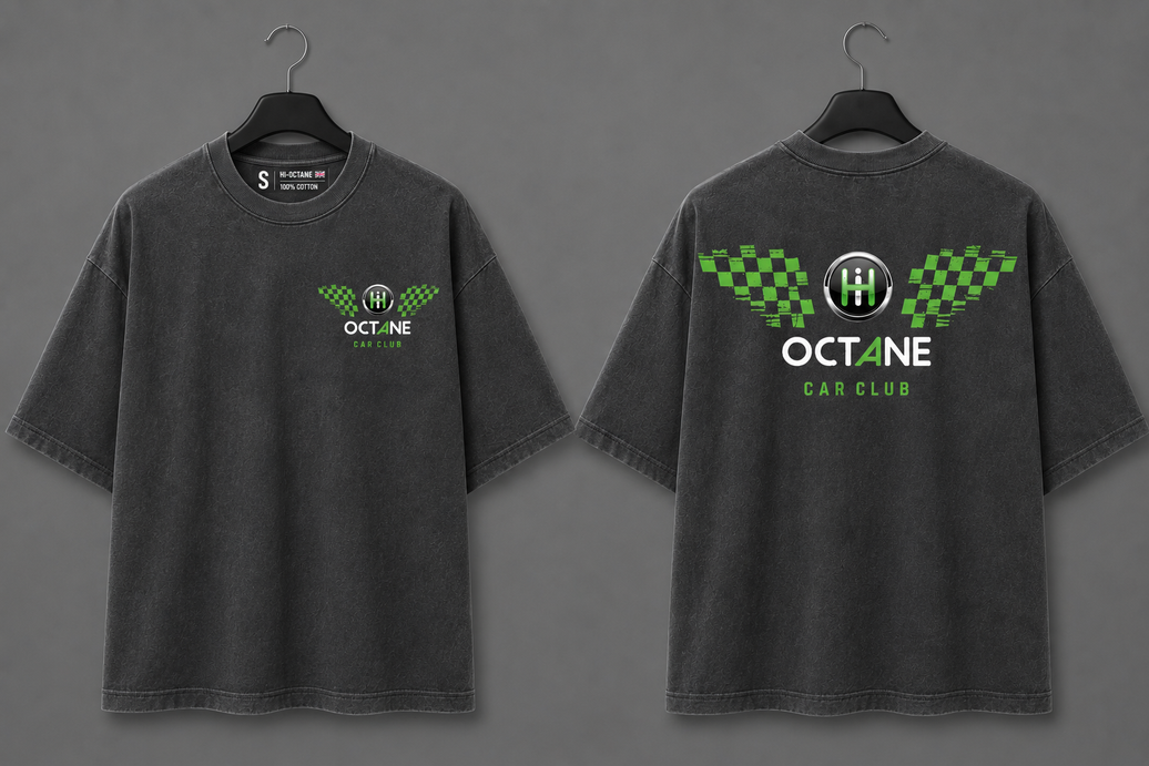 The Hi-Octane RS Wing Black T-Shirt - RS Green