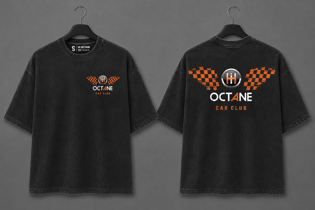 The Hi-Octane Inferno Wing Vintage Black T-Shirt
