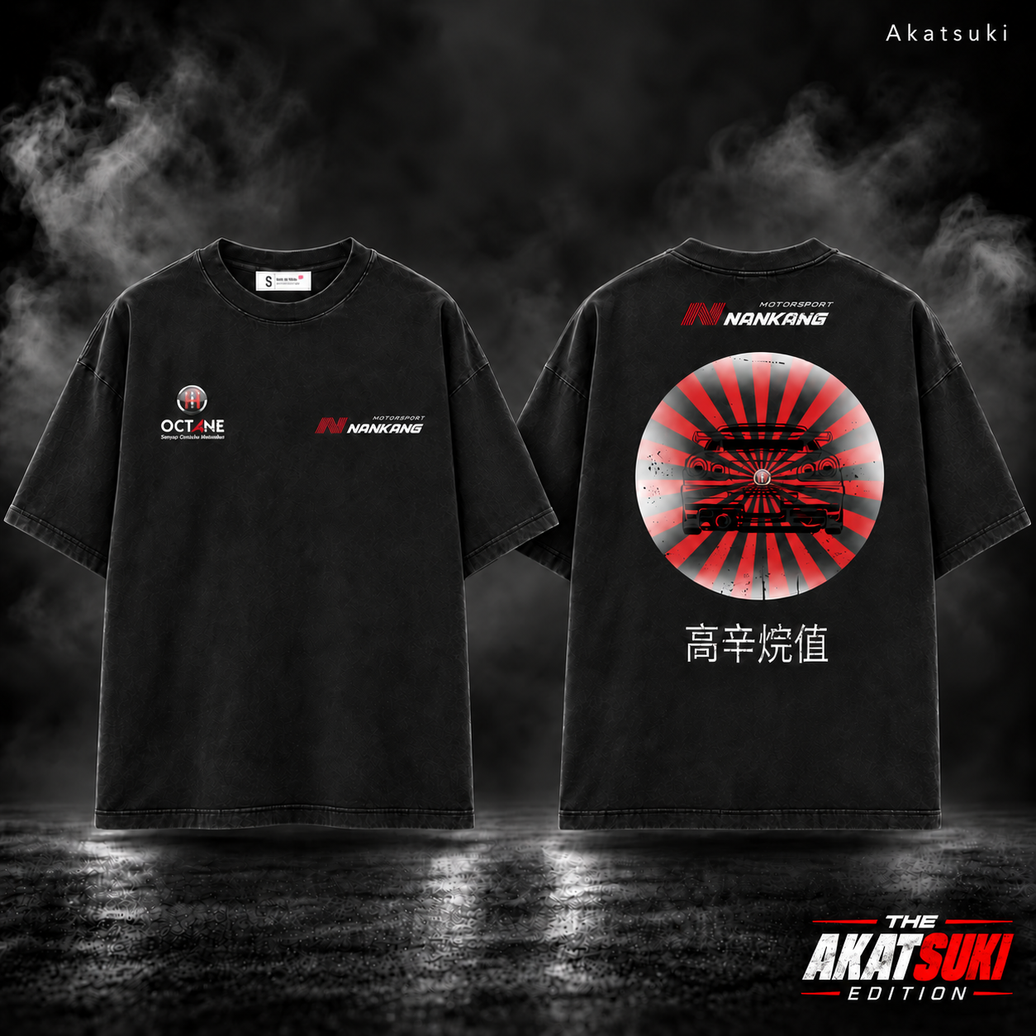 Akatsuki tee front and back with red and white edition badge
