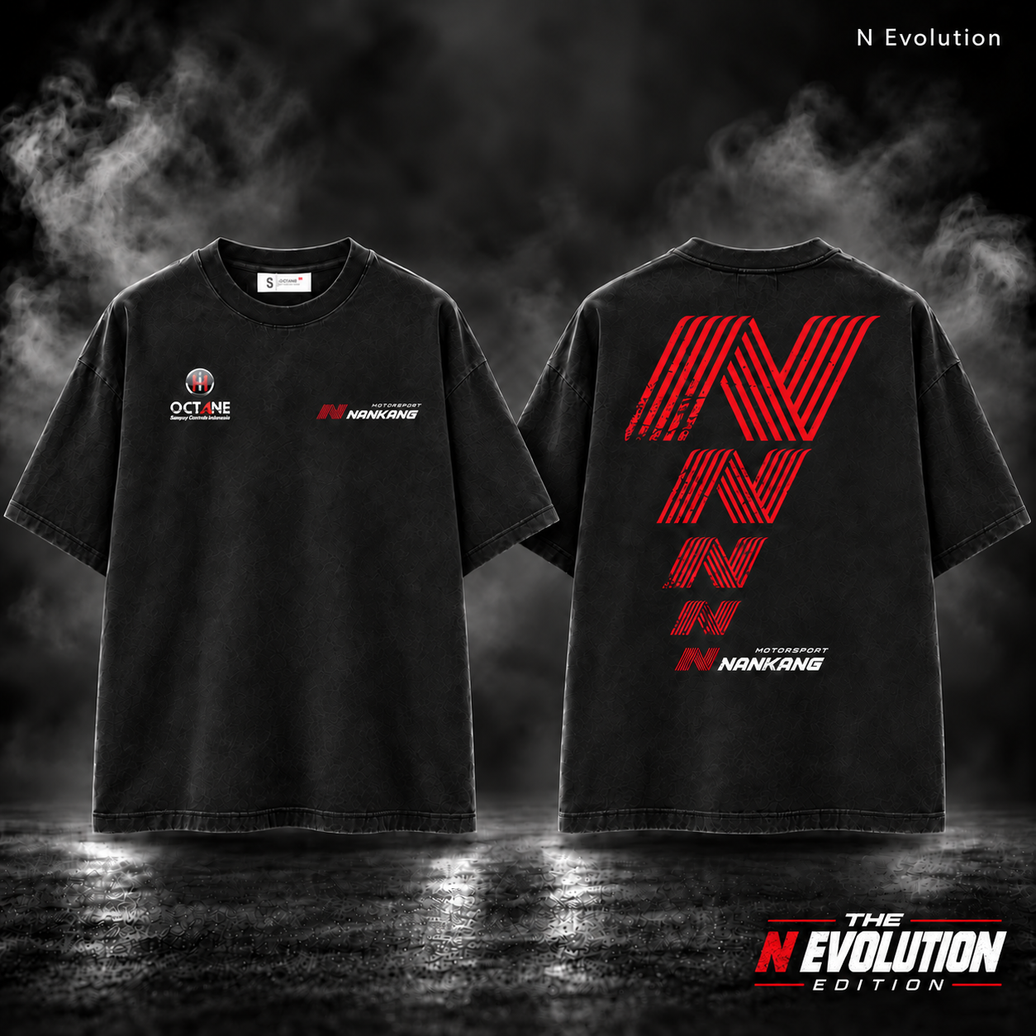 N Evolution tee front and back with red and white edition badge